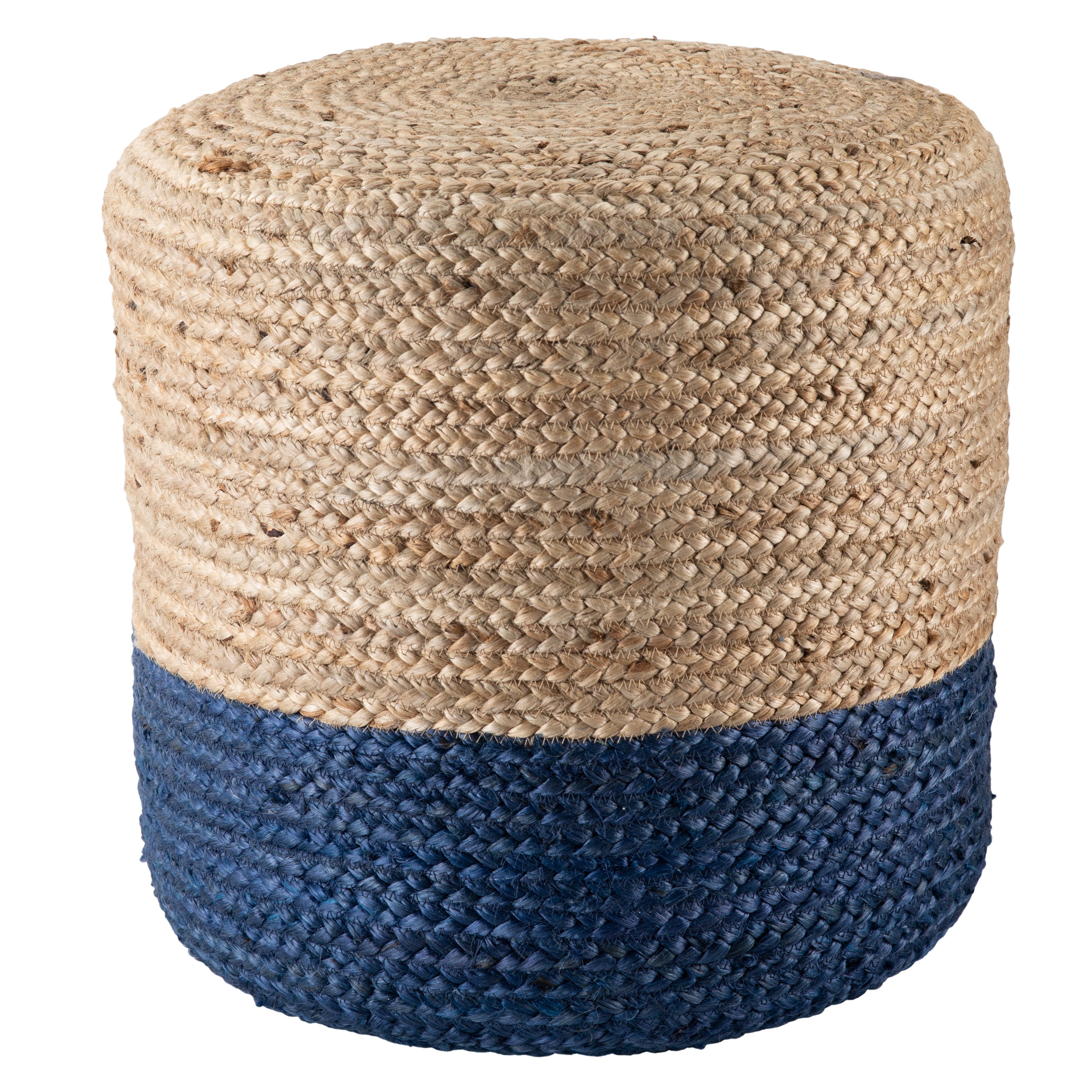 Jaipur Living Oliana Pouf - Blue/Beige (SAA18)