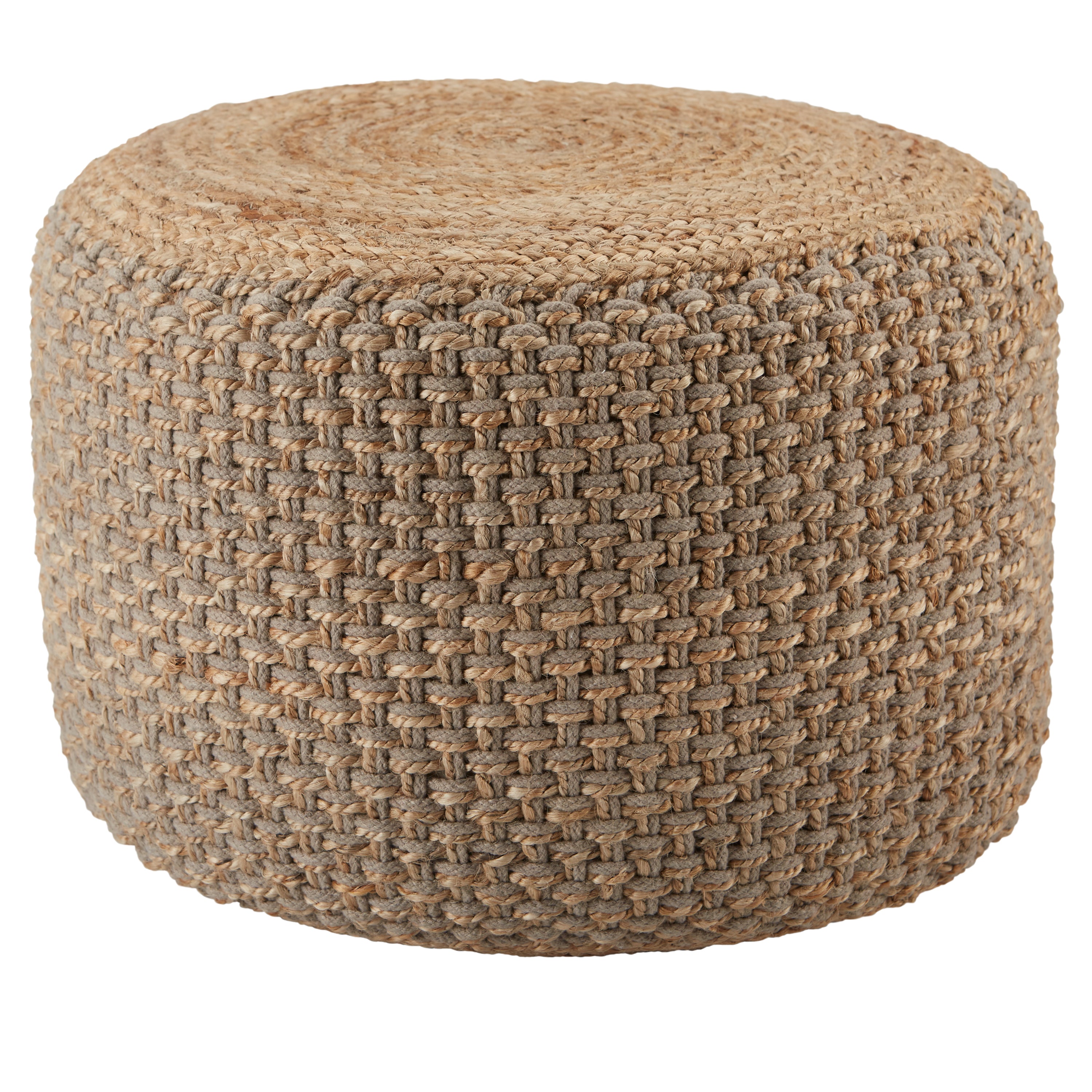 Jaipur Living Kealani Pouf - Gray/Beige (SAA20)
