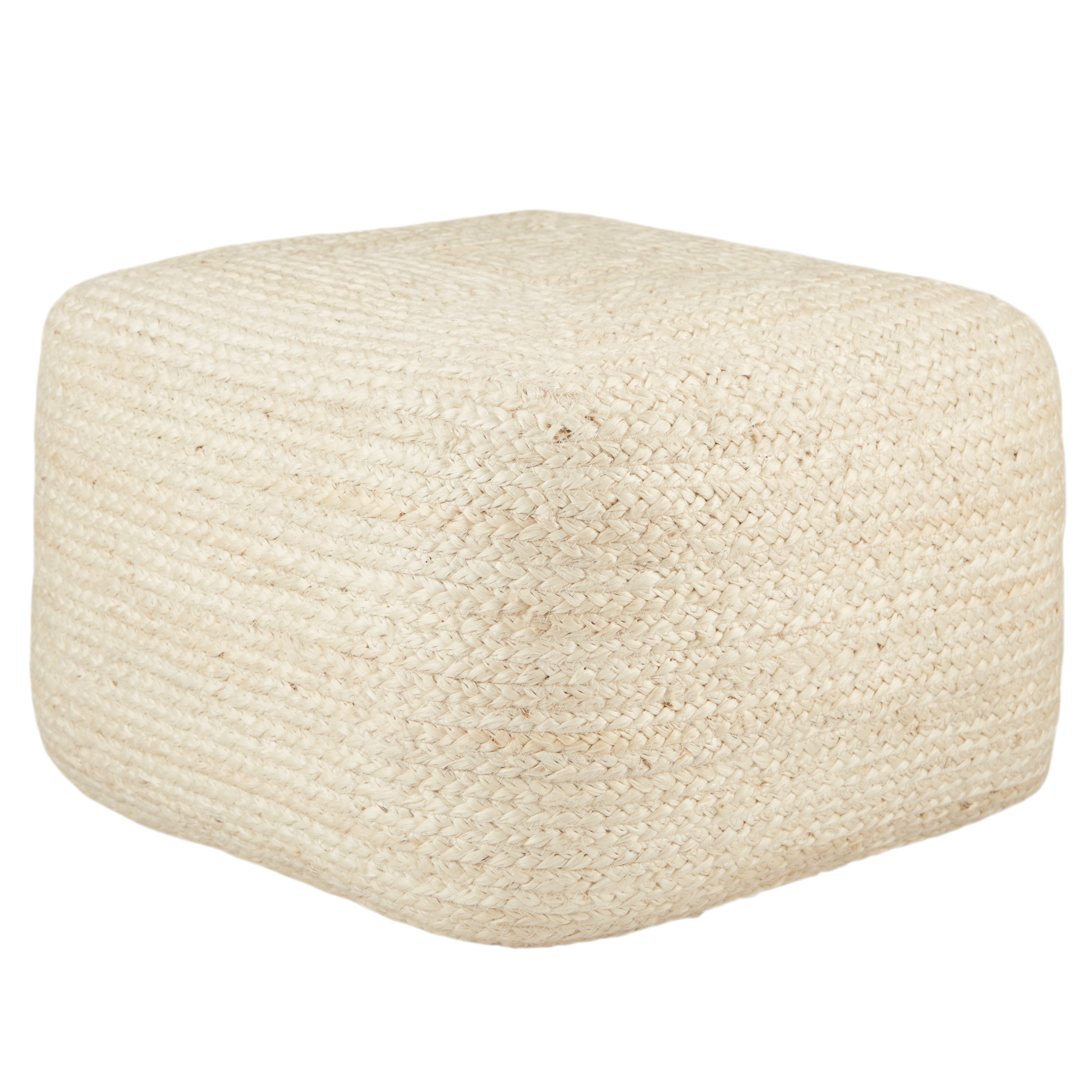 Jaipur Living Sangam Pouf - Ivory/White (SAA22)