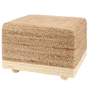 Jaipur Living Sienna Pouf - Natural/White (SAA24)