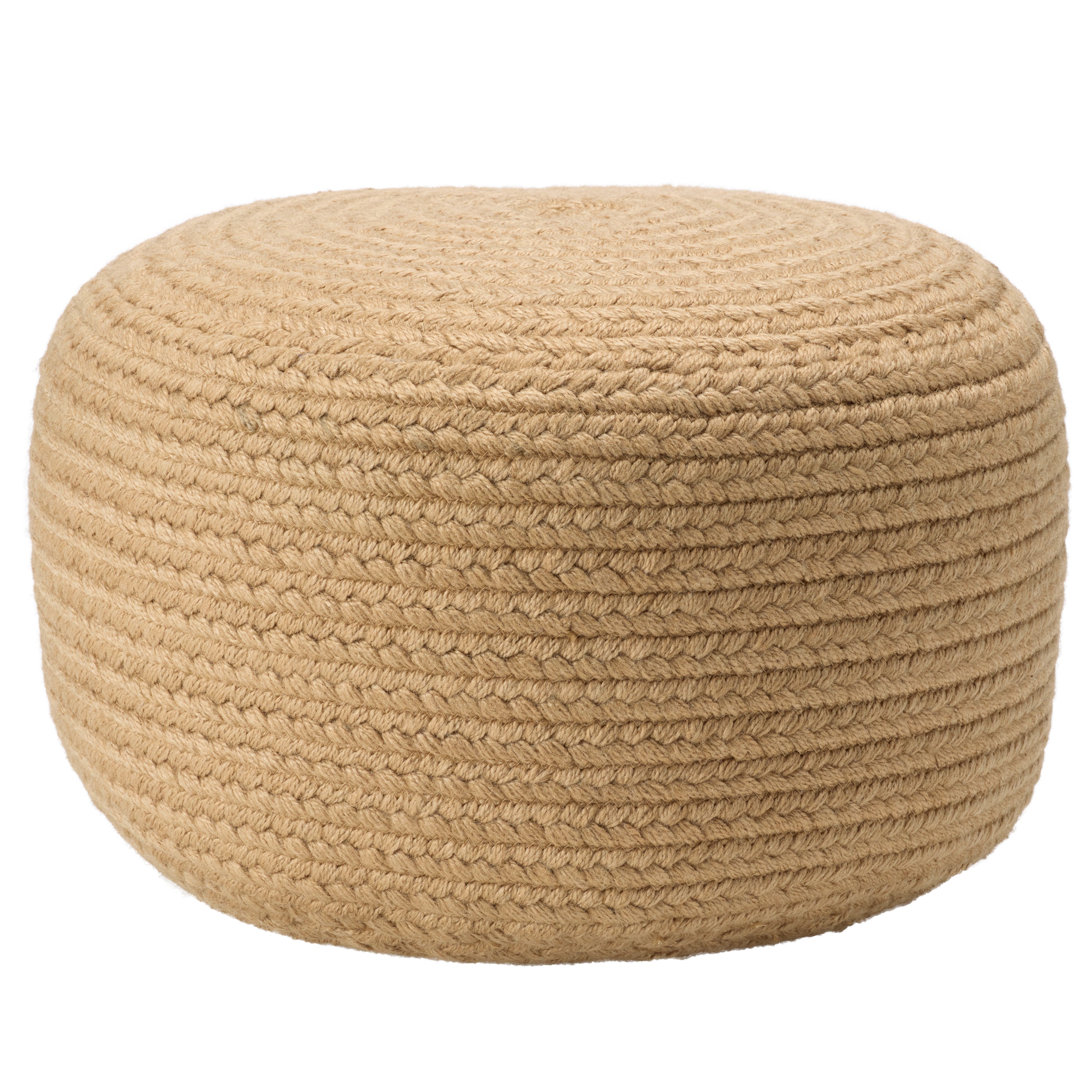 Label J Santa Rosa Pouf - Beige/White (SAS01)
