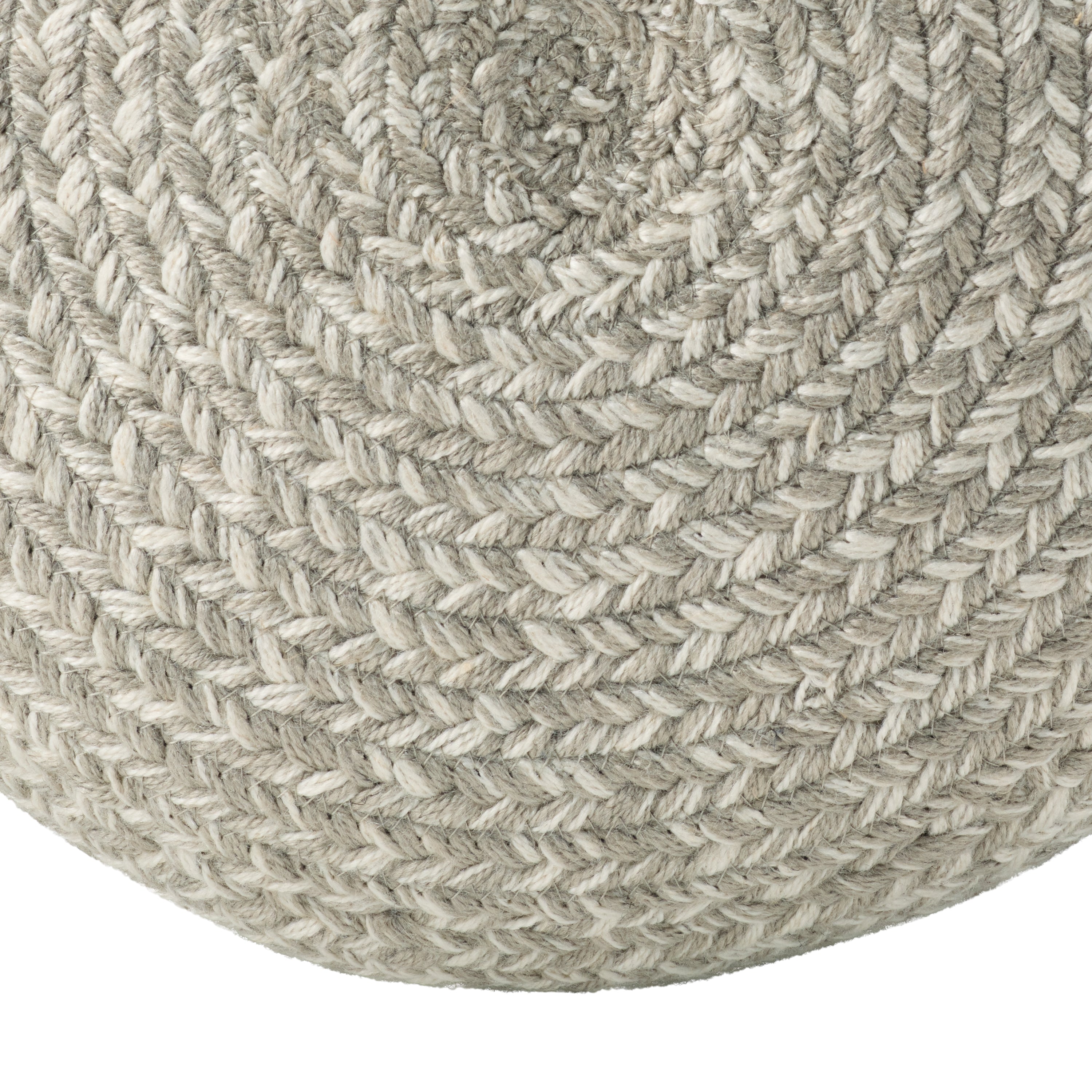 Label J Grayton Pouf - Gray/Cream (SAS08)