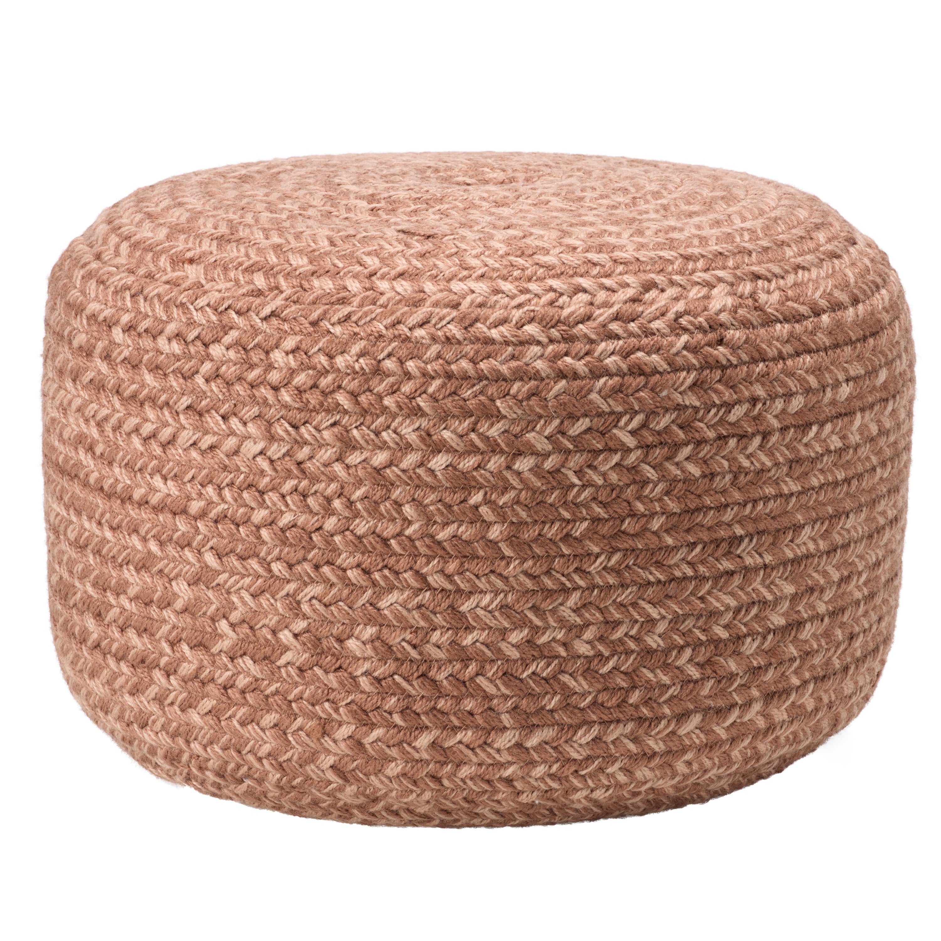 Label J Grayton Pouf - Pink/White (SAS10)