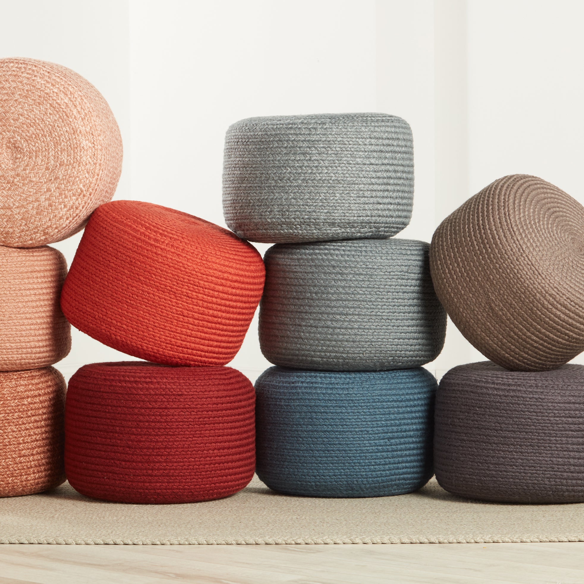 Label J Santa Rosa Pouf - Blue (SAS15)