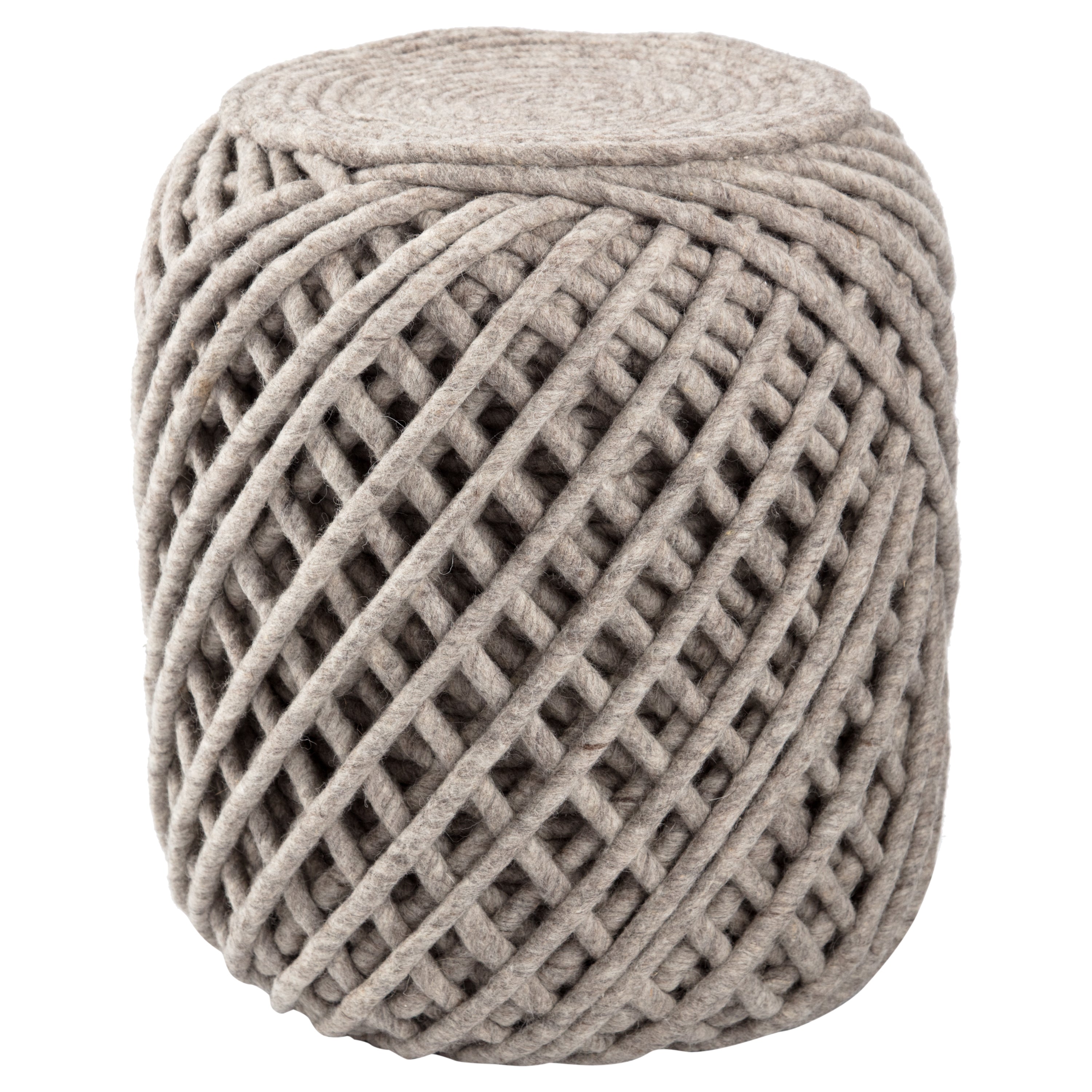Jaipur Living Guna Pouf - Gray (SCP02)
