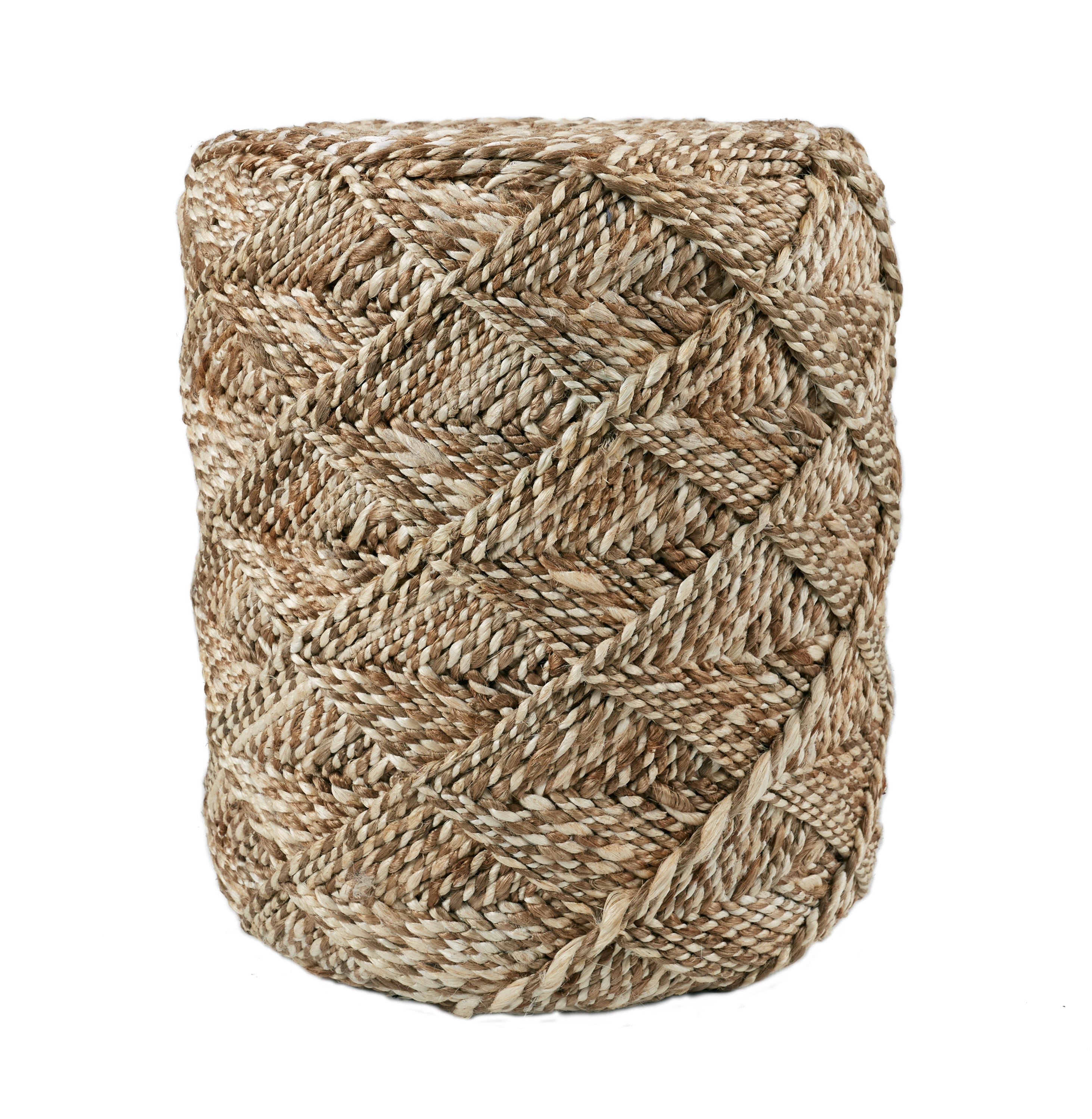 Jaipur Living Ystad Pouf - Beige/White (SCP20)