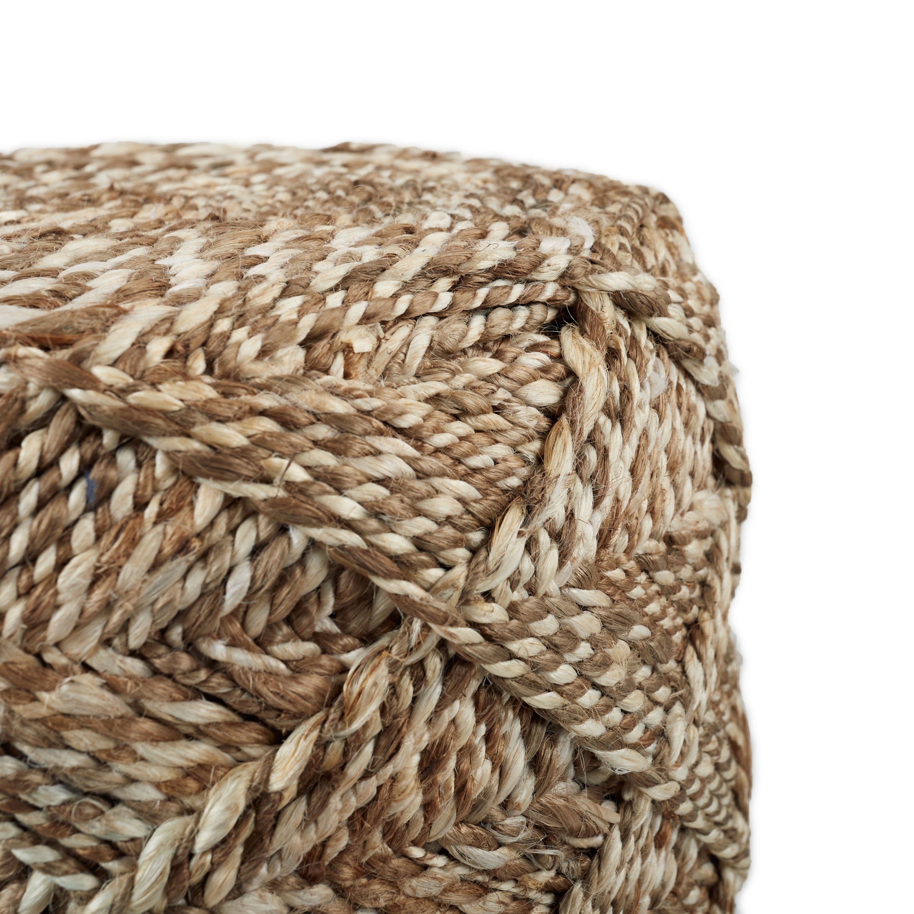 Jaipur Living Ystad Pouf - Beige/White (SCP20)