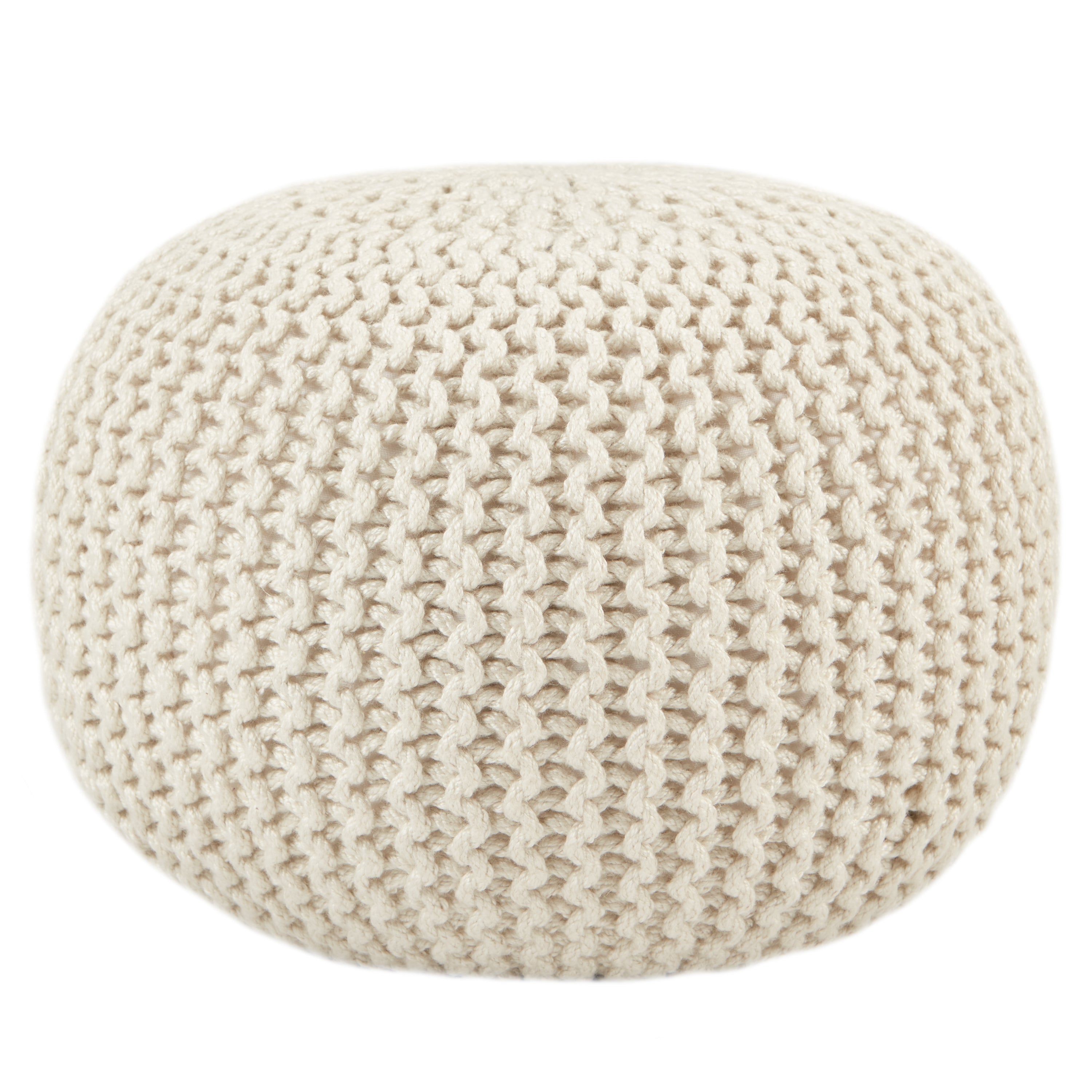 Label J Asilah Pouf - White (SMR01)