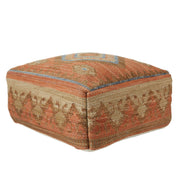 Jaipur Living Ember Pouf - Orange/Blue (SND01)