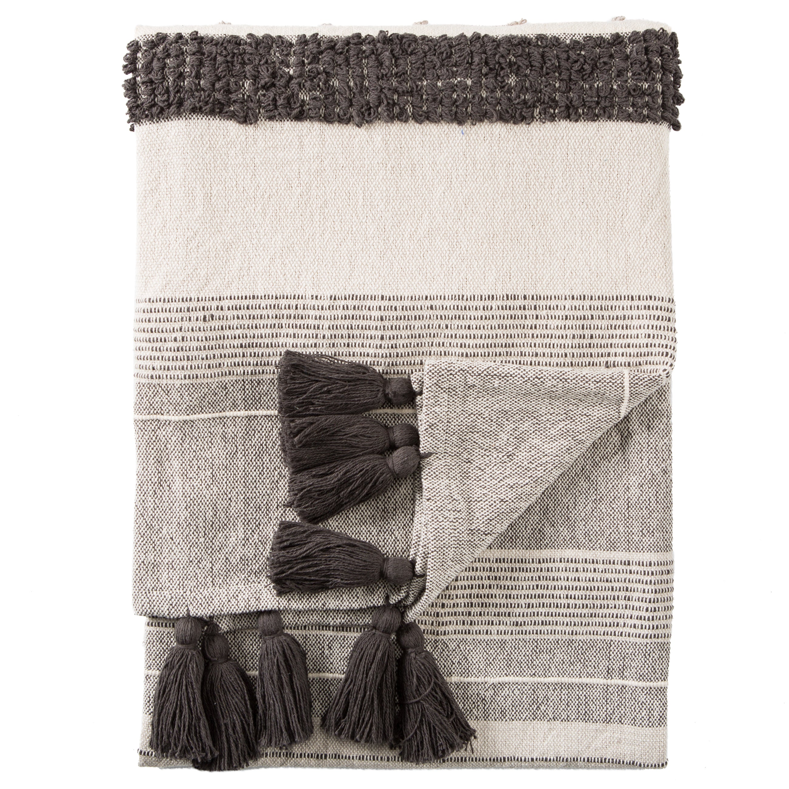 Jaipur Living Notre Throw - Gray/Ivory (SOJ01)