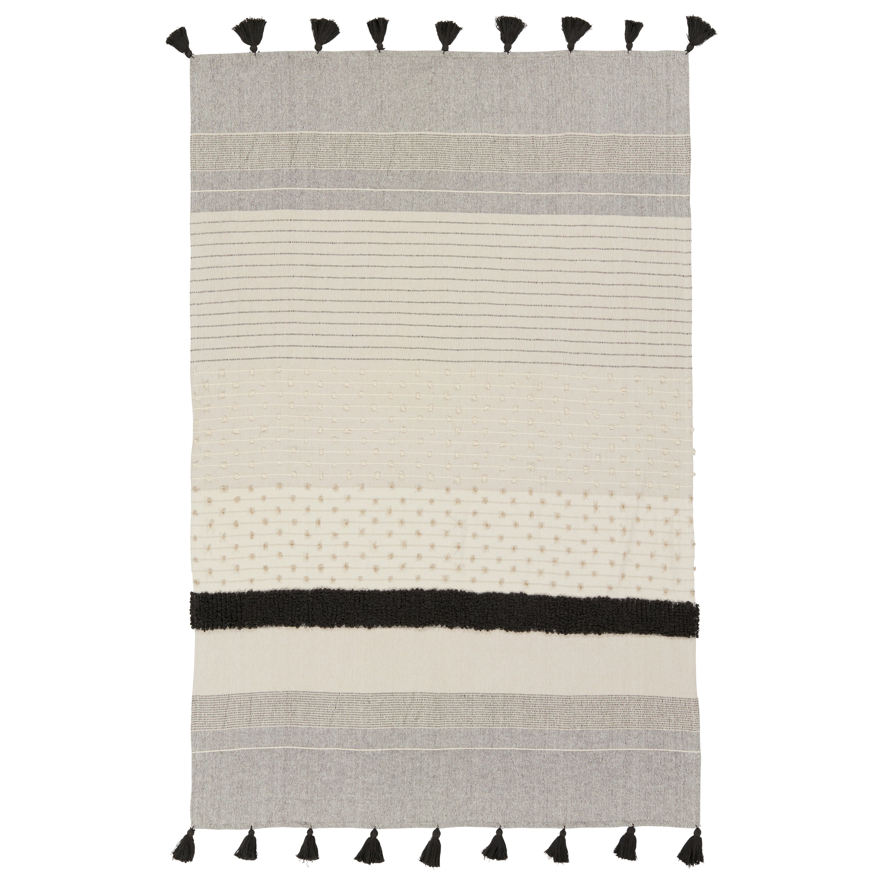 Jaipur Living Notre Throw - Gray/Ivory (SOJ01)