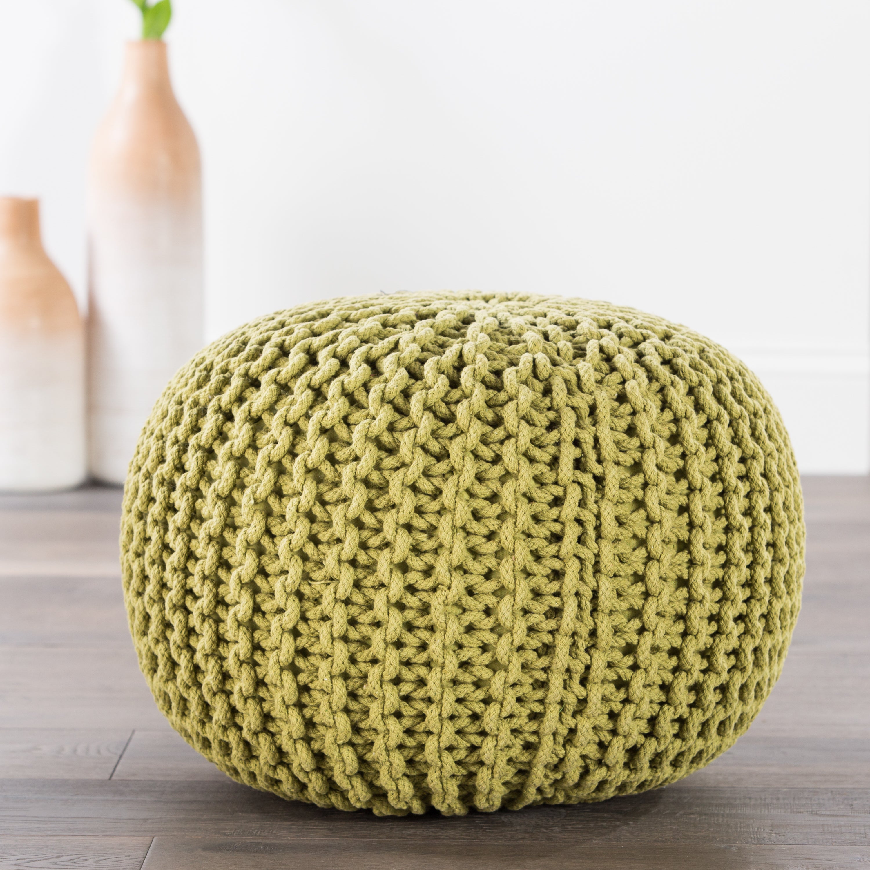 Jaipur Living Spectrum Pouf Pouf - Green (STP03)