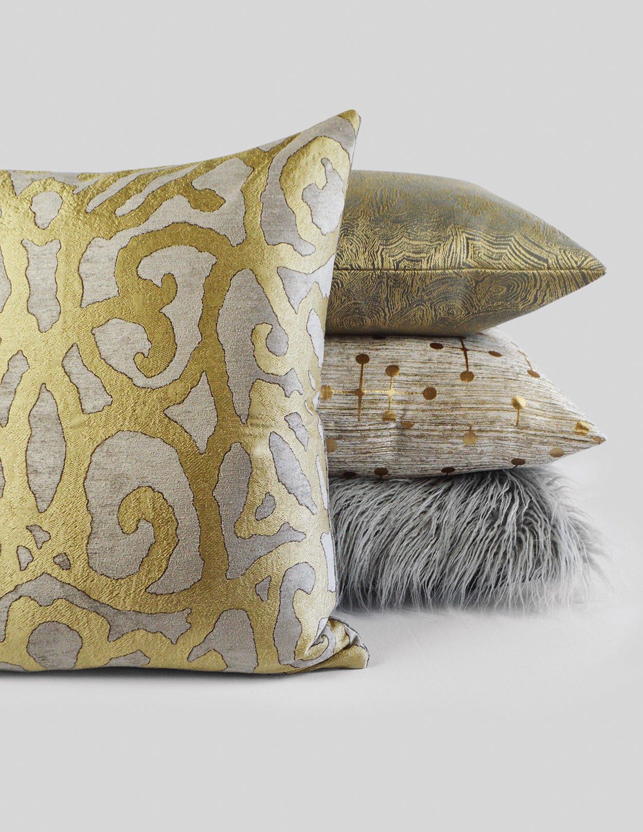 D.V. Kap Home Morse Pillow - Gold