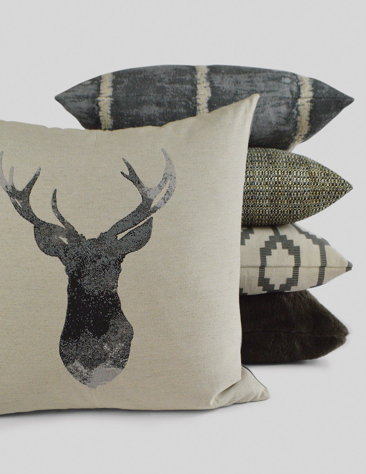 D.V. Kap Home Furocious Pillow - Grey Brown