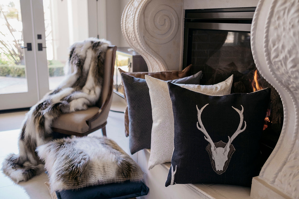 D.V. Kap Home Uncle Buck Pillow - Black