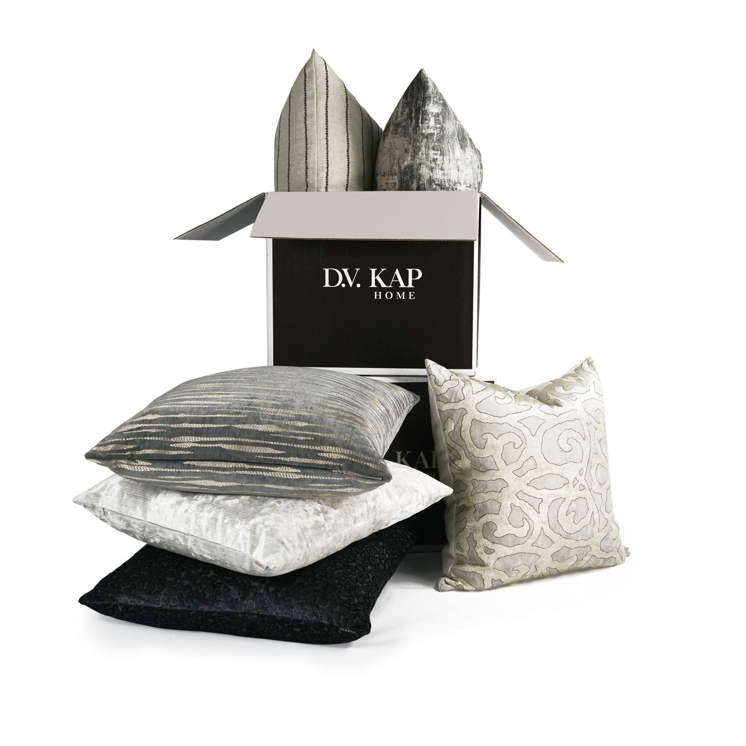 D.V. Kap Home Rexford Pillow - Charcoal