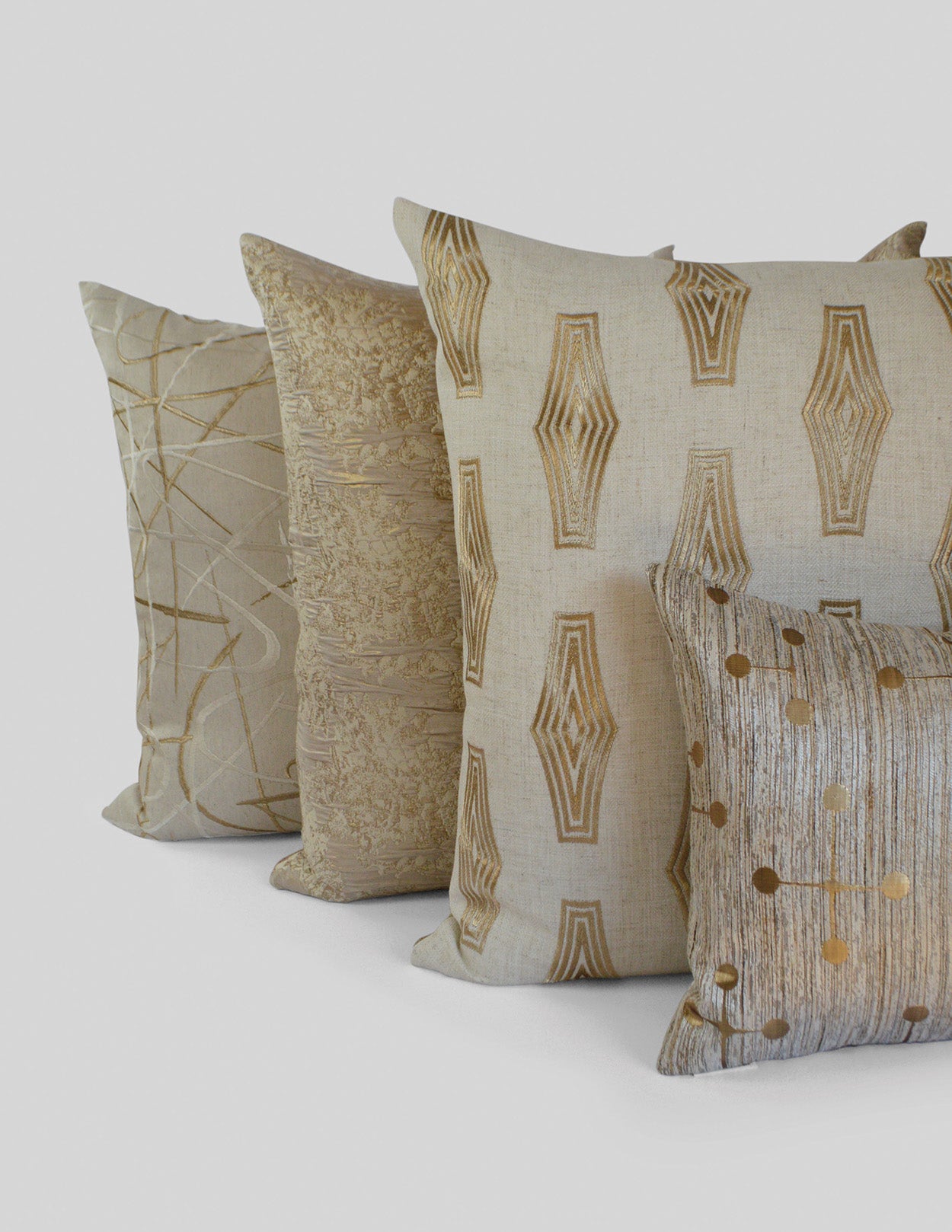 D.V. Kap Home Scribble Pillow - Gold