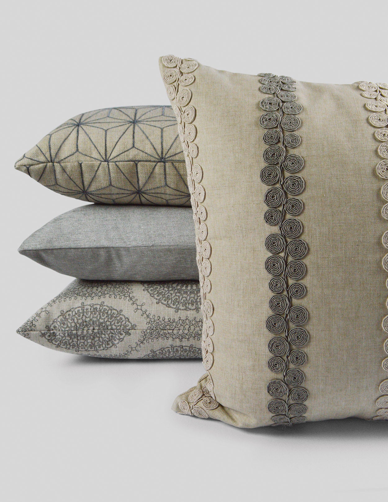 D.V. Kap Home Crosby Pillow - Graphite