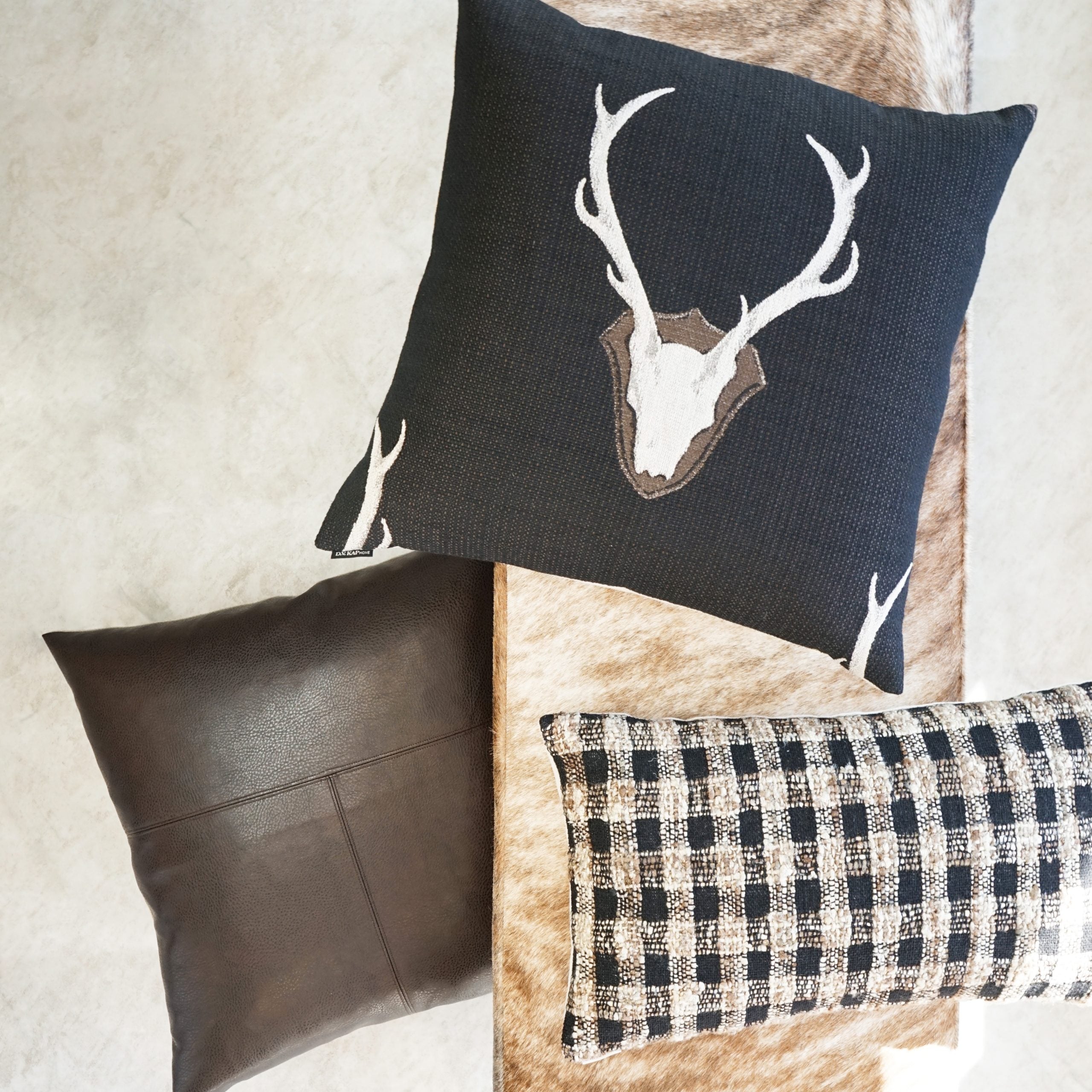 D.V. Kap Home Uncle Buck Pillow - Black
