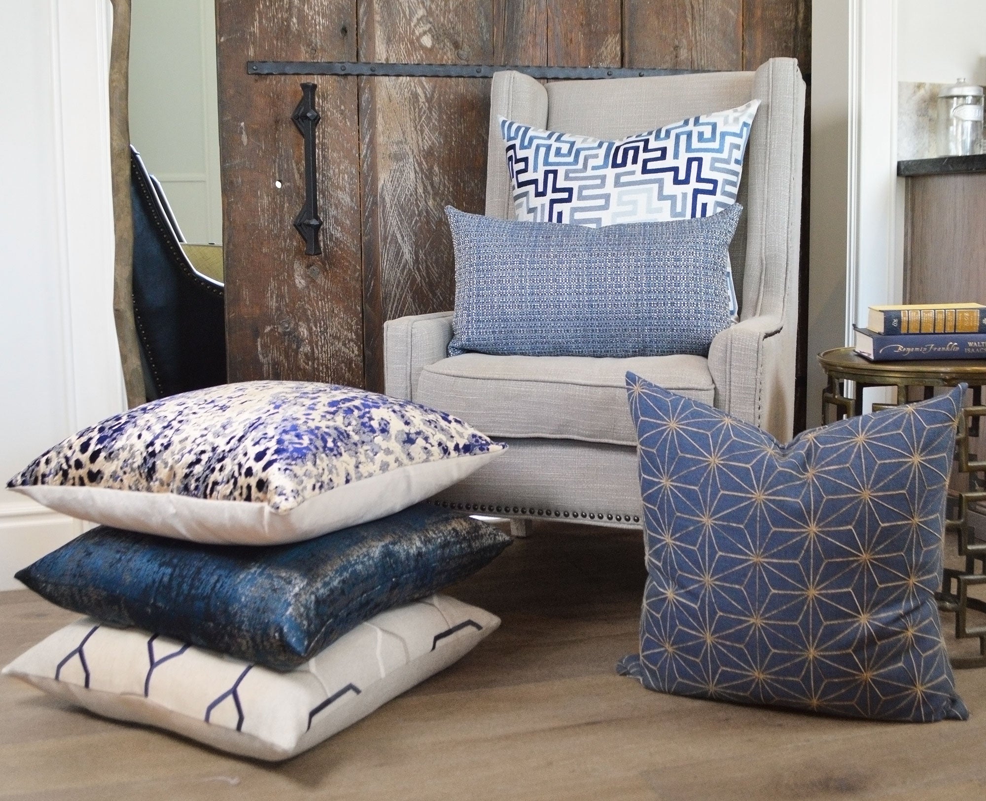 D.V. Kap Home Crosby Pillow - Navy