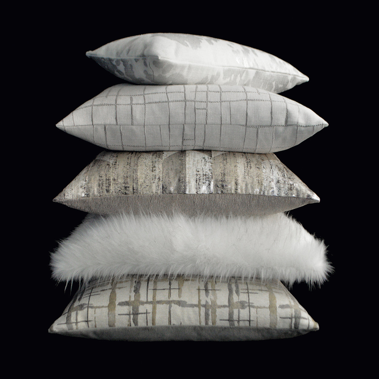D.V. Kap Home Protraction Pillow - Pewter
